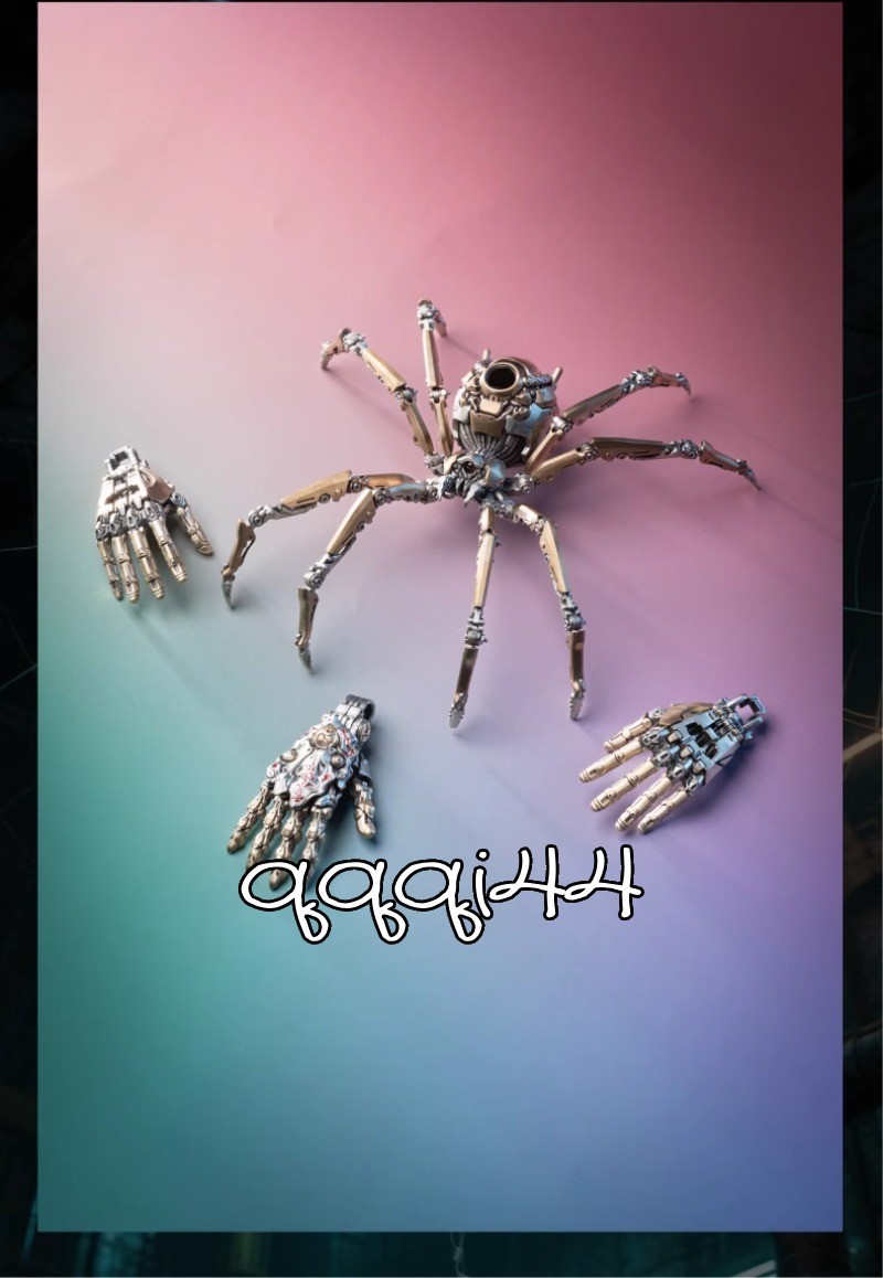 Black Widow Mechanical Spider Action Figure EDC Relaxing Toy Model Xmas Gift 1PC