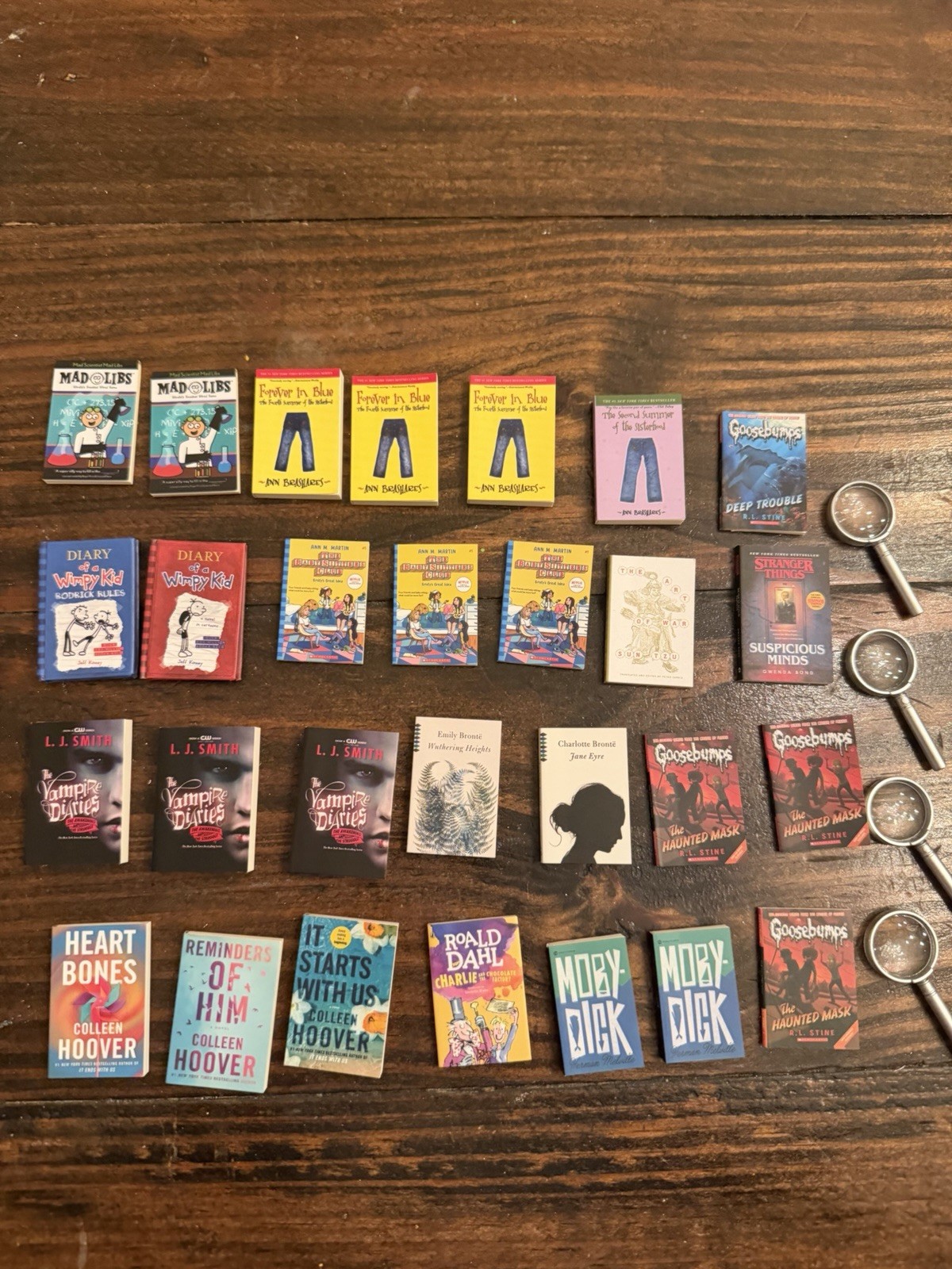 Mini Brands Series 1 & 2 Books Lot of 28 Goosebumps Wimpy Kid Roald Dahl
