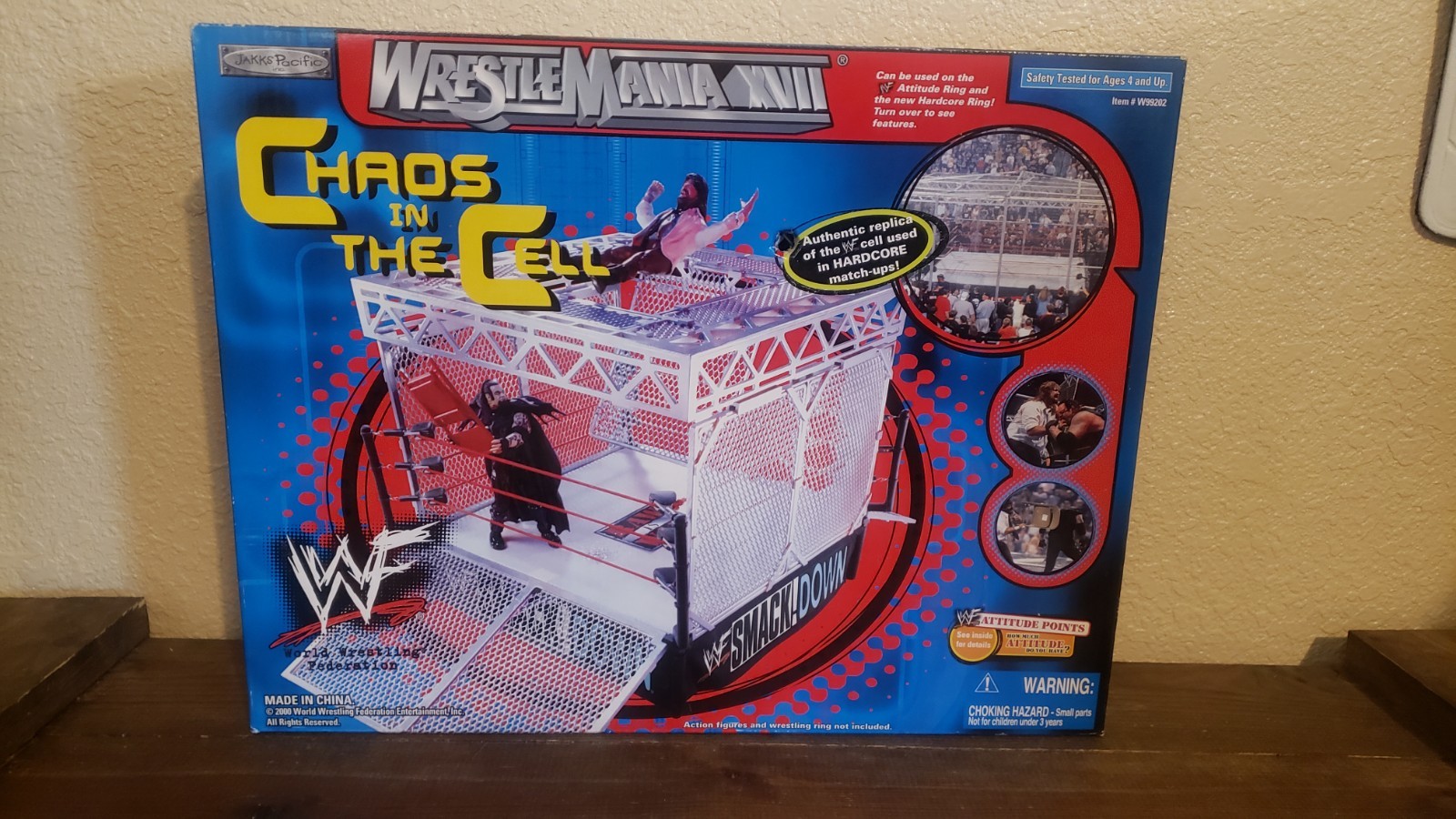 WWE WWF Chaos In The Cell Set Wrestlemania XVII Hell In A Cell Hardcore NIB Read