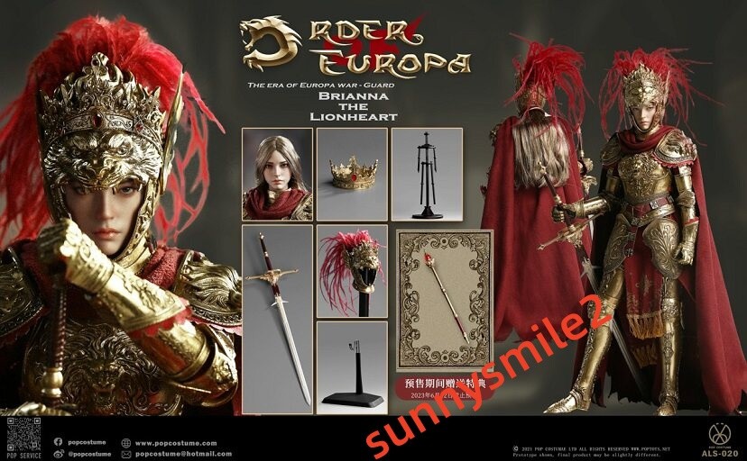 POP COSTUME ALS-020 1/6The Era Of Europa War The Lionheart Brianna Action Figure