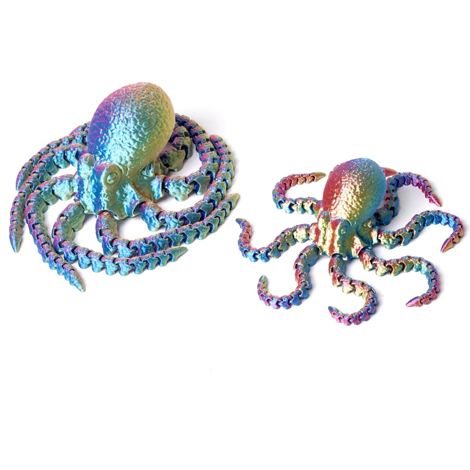 2PCS 3D Printed Octopus Model,Articulated Animals figure,Fidget Toys Home Decor