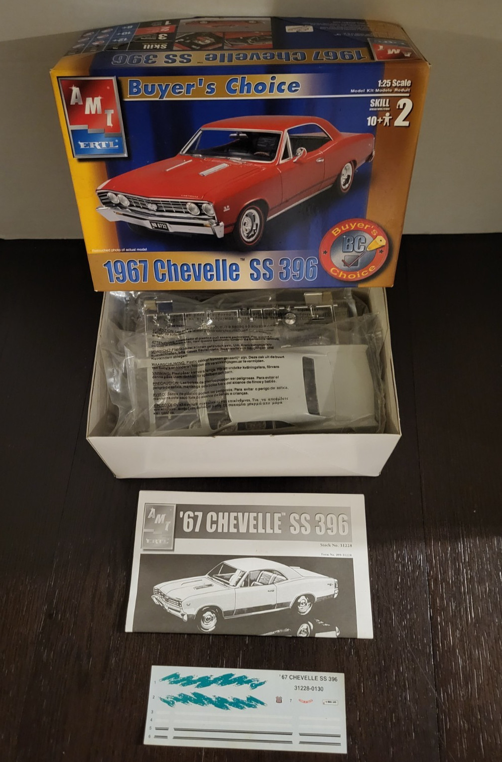 1967 Chevelle SS 396 1:25 AMT ERTL Model Kit NEW Unbuilt