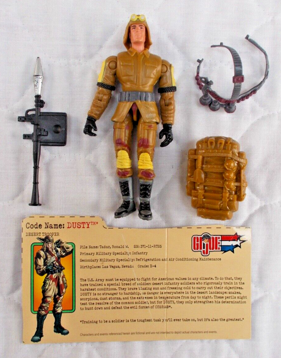 Dusty (v8) 2002 Hasbro G.I. Joe Desert Trooper With File Card