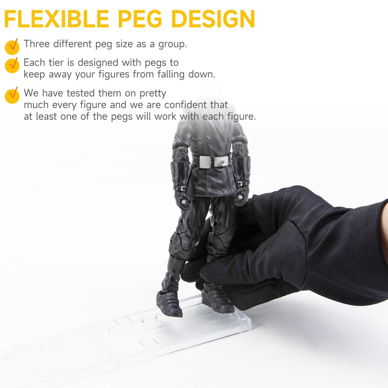 4 Tier Clear Risers Display Stand Shelf for 6&Prime; Black Series Gi Joe Aciton Figure