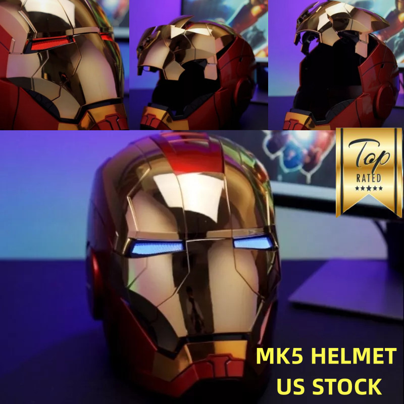 1:1 Iron Man MK5 Jarvis Deformable Voice Control Wearable Helmet Electroplated