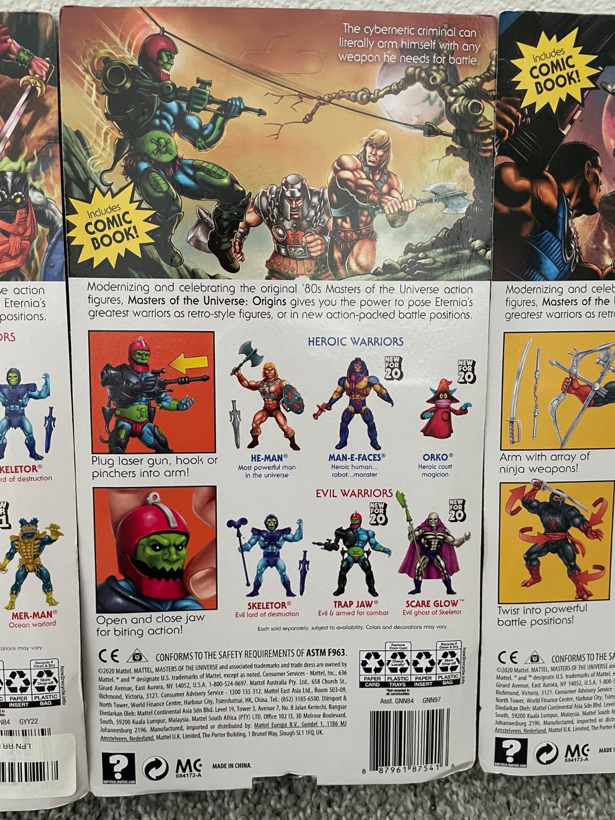 Masters of the Universe Origins Mer-Man Beast Man Evil-Lyn Trap Jaw Ninjor
