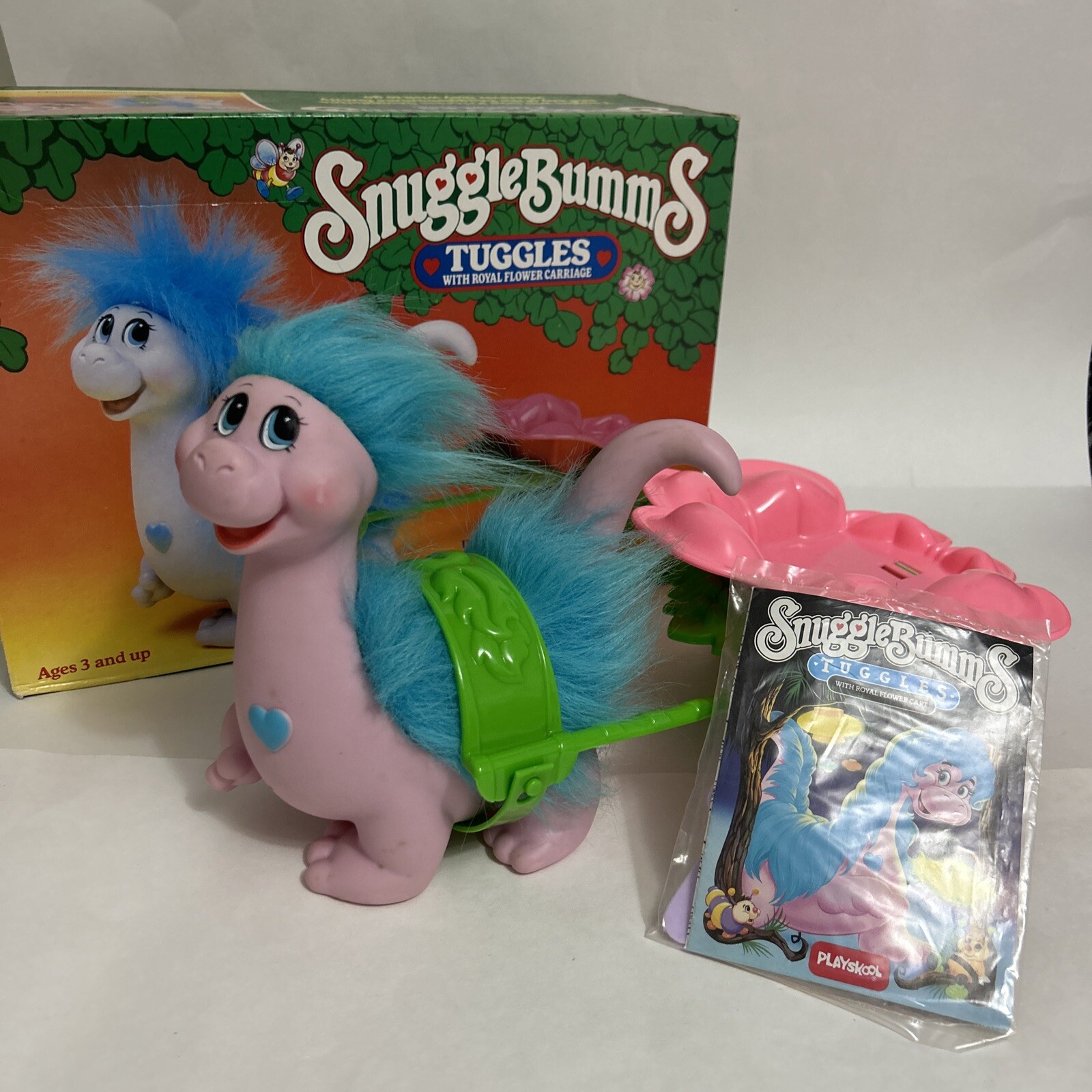 1985 Playskool MB Snugglebumms TUGGLES Figure Vintage Complete In Box Germany