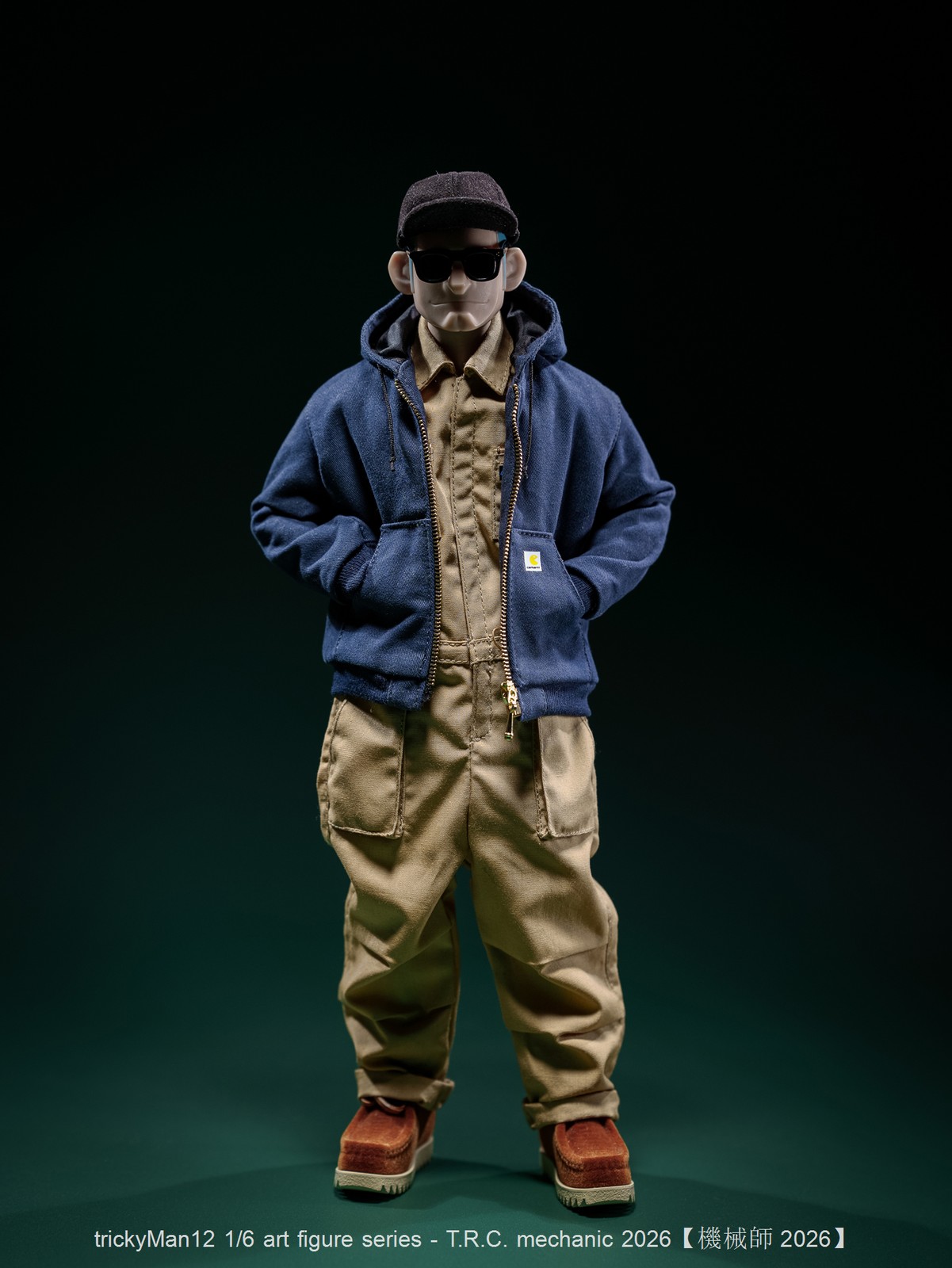 trickyMan12 1/6 action figure T.R.C. mechanic og active jack package(Navy Blue)