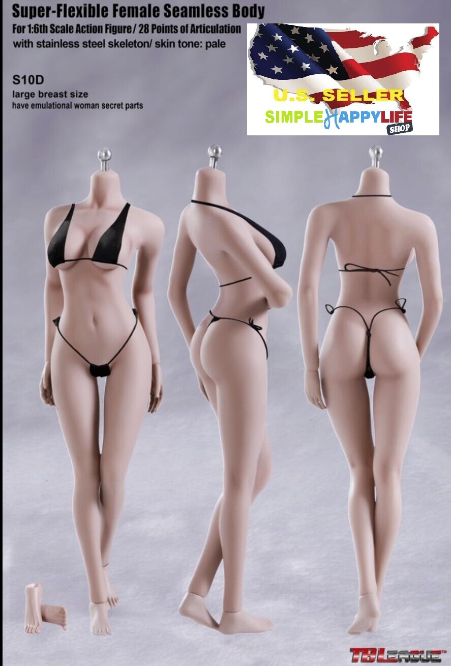Phicen 1/6 Super-Flexible Seamless Pale body L bust Steel Skeleton S10D ❶USA❶