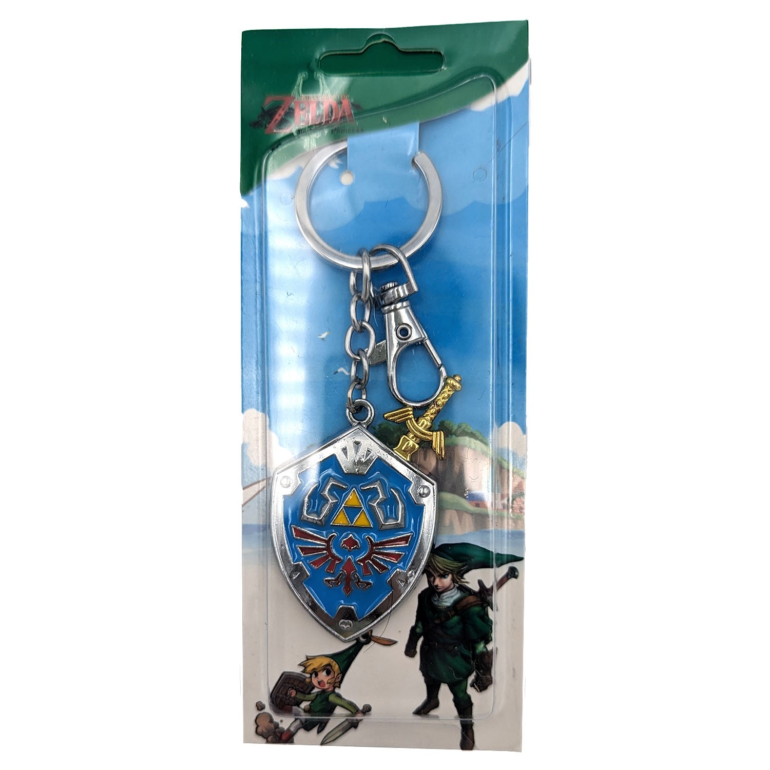 HYLIAN SHIELD & INSERTABLE SWORD The Legend of Zelda 2 in. Key Chain (KeyChain)