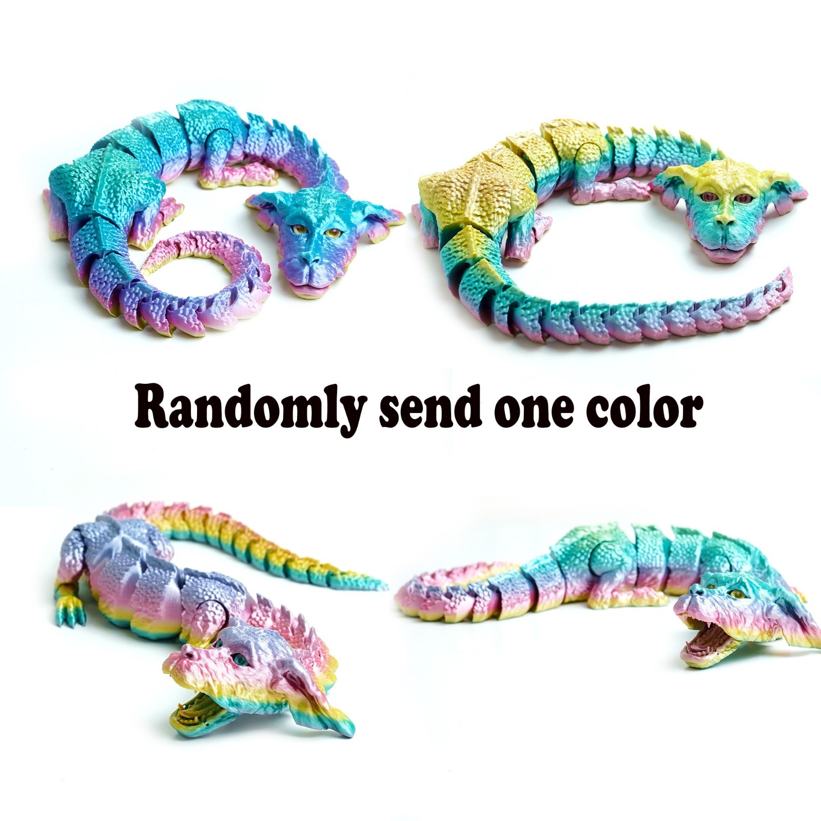 3D Printed Doghead Dragon Model,Articulated Animals figure,Toys Home Decor
