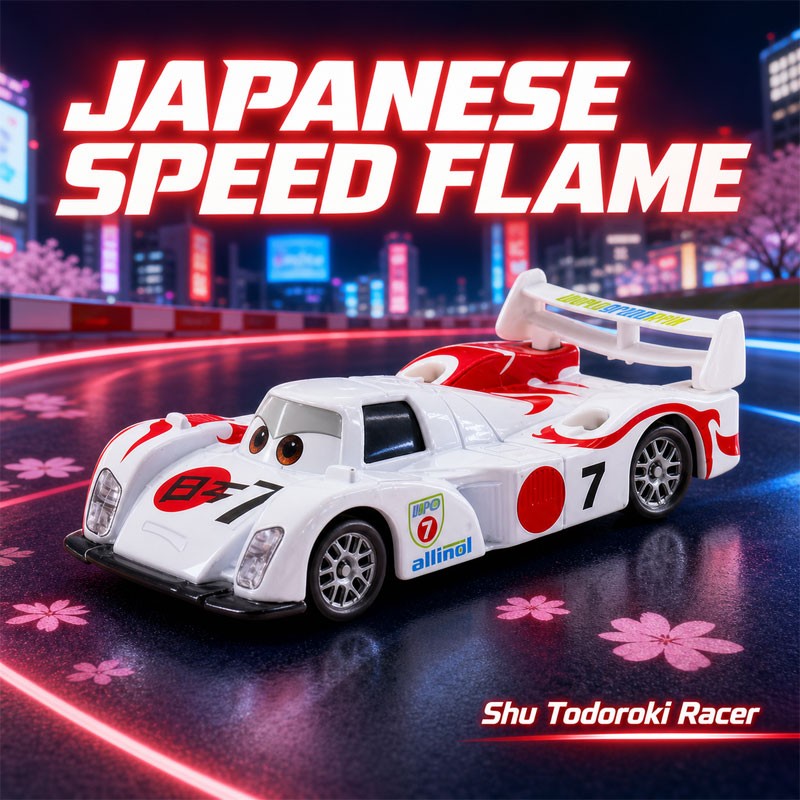 Disney Pixar Cars 2 Movie Japanese Racer – Shu Todoroki 1:55 Die-cast Model Gift