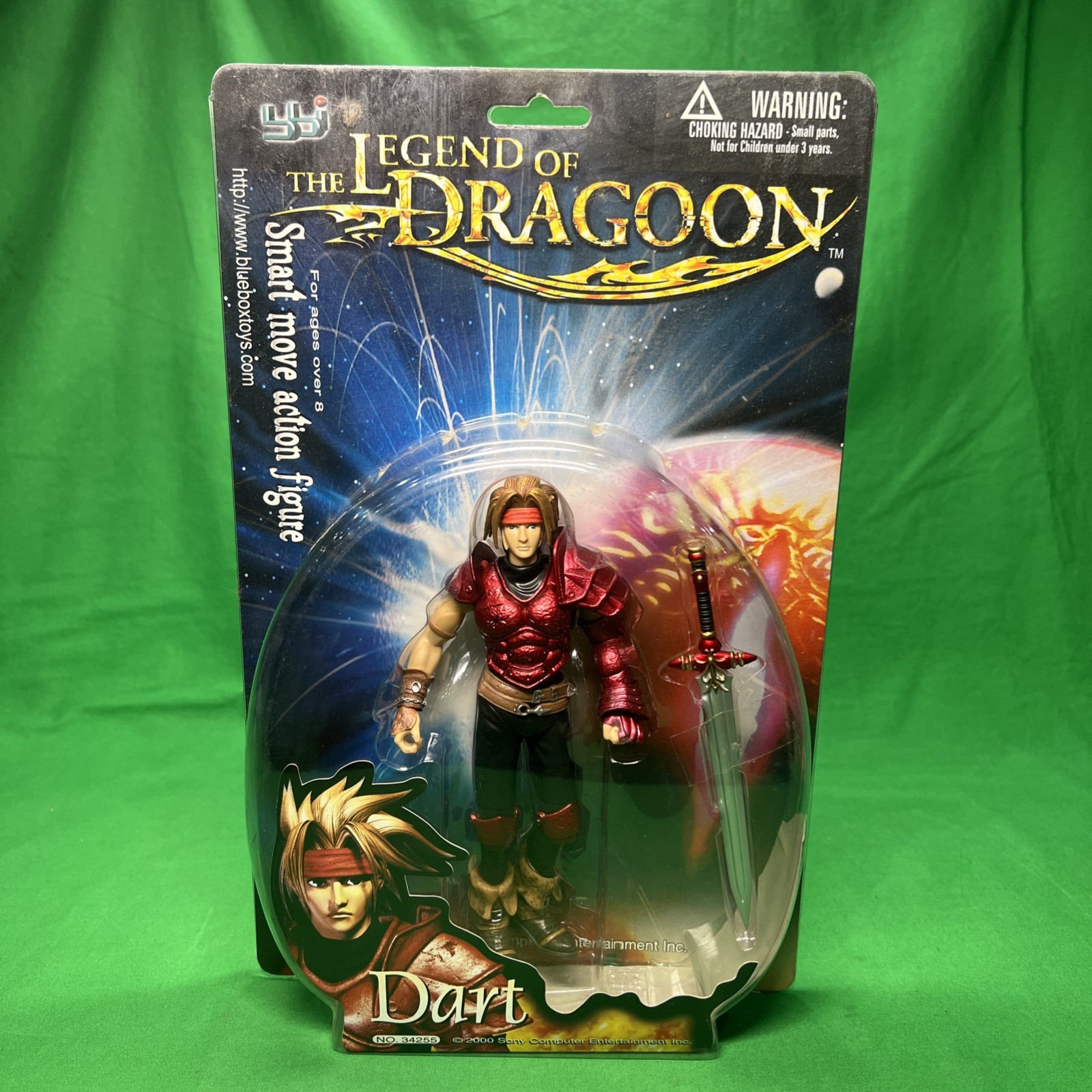 RARE 2000 BLUE BOX TOYS THE LEGEND OF DRAGOON DART ACTION FIGURE NEW Playstation