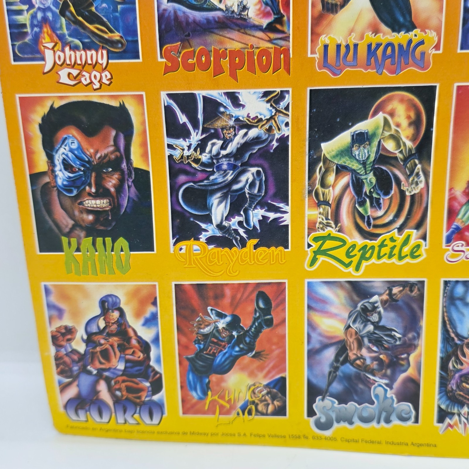 MORTAL KOMBAT TOP KANO BRAND JOCSA ARGENTINA MOC 1994 RARE