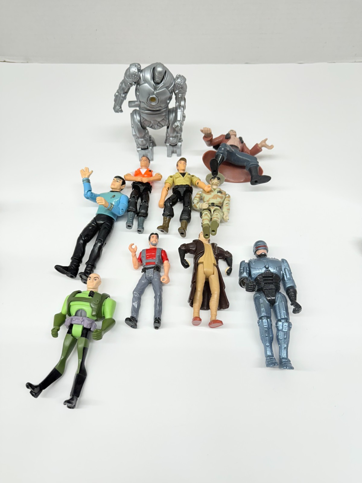 Lot of 10 Vintage 90s 2000s Action Figures, Lanard Corps, Robocop, Spock Lex
