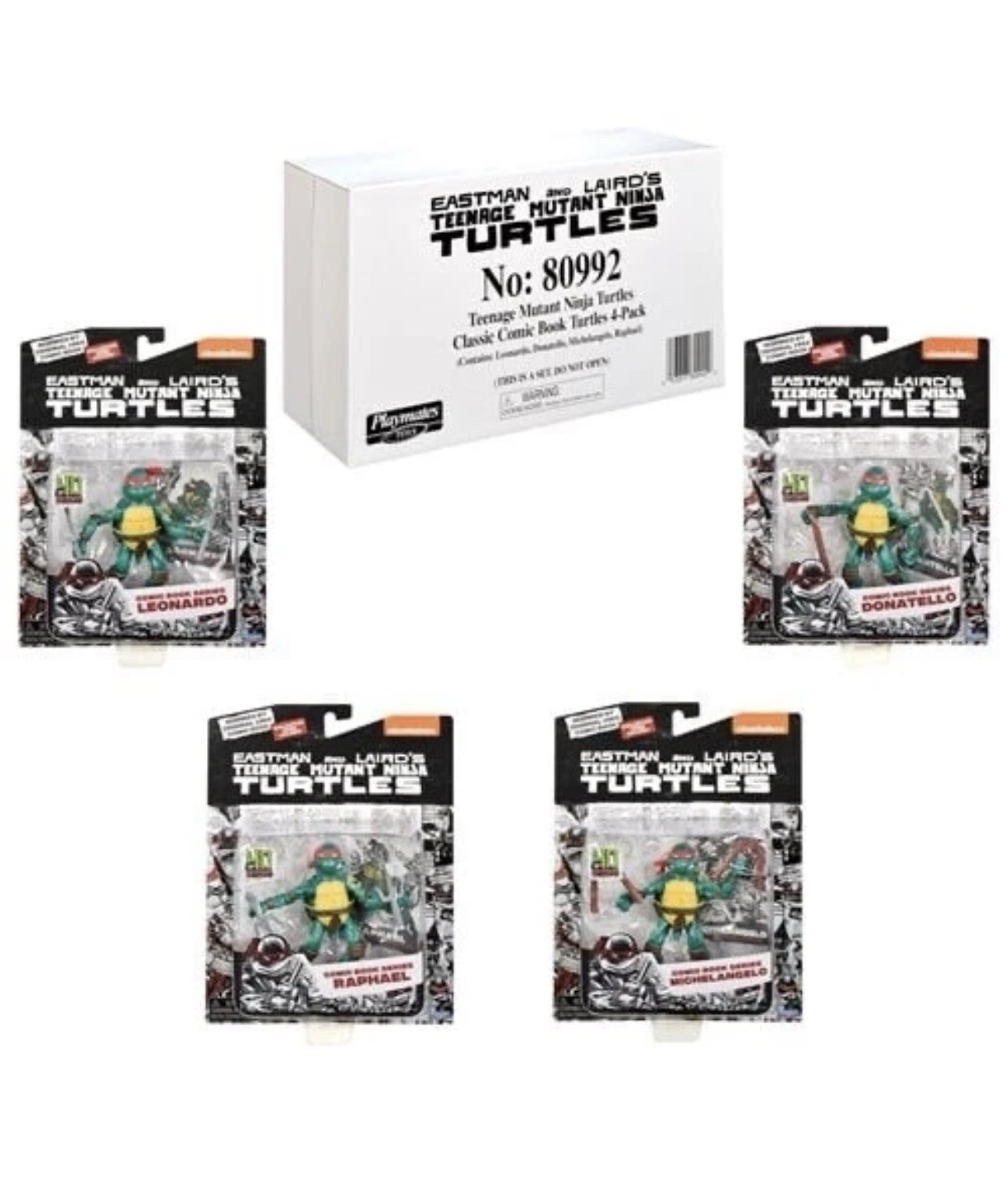 Teenage Mutant Ninja Turtles Classic Comic Book Series Action Figure 4-Pack TMNT