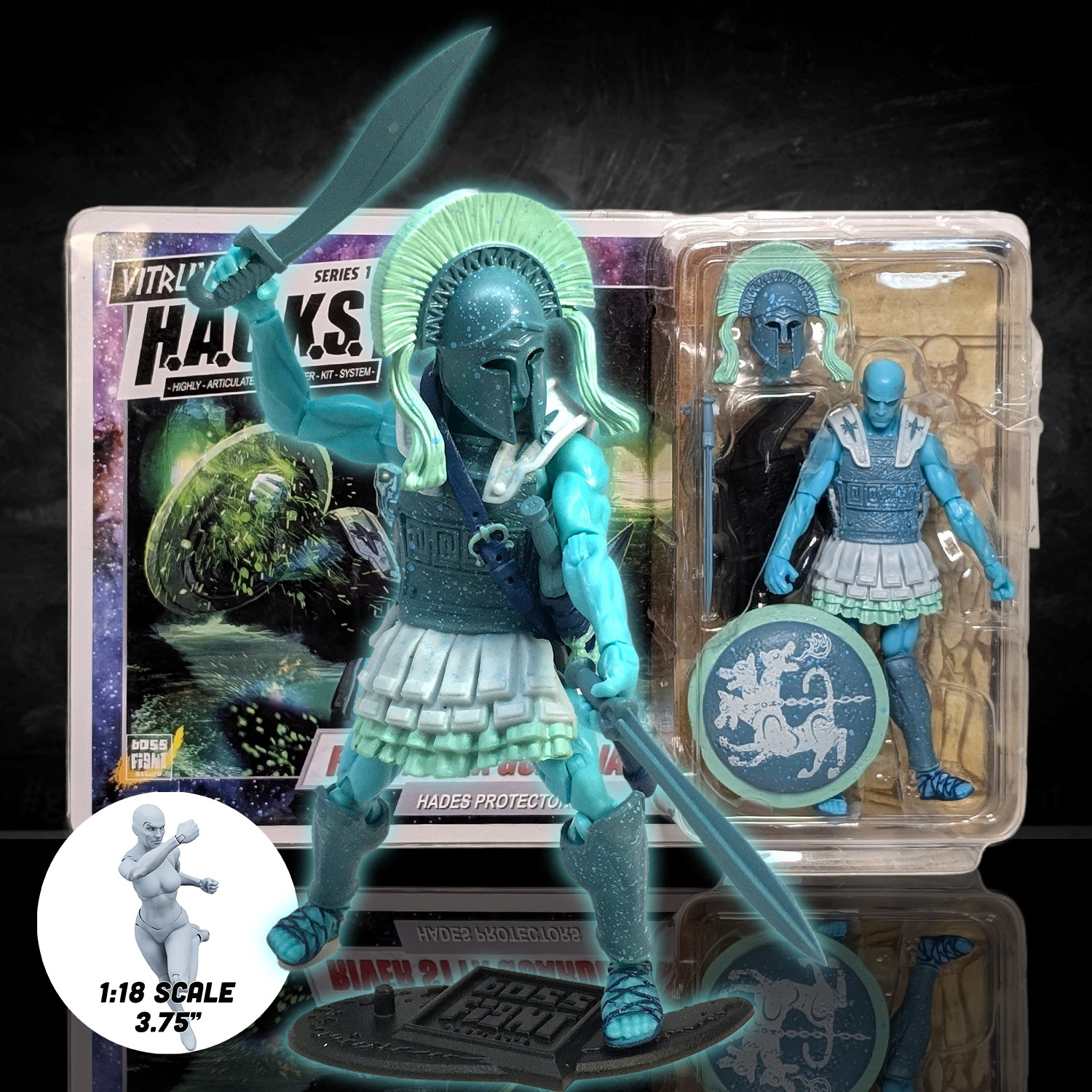 River Styx Guardian Vitruvian H.A.C.K.S. Action Figure Spectral Spartan of the