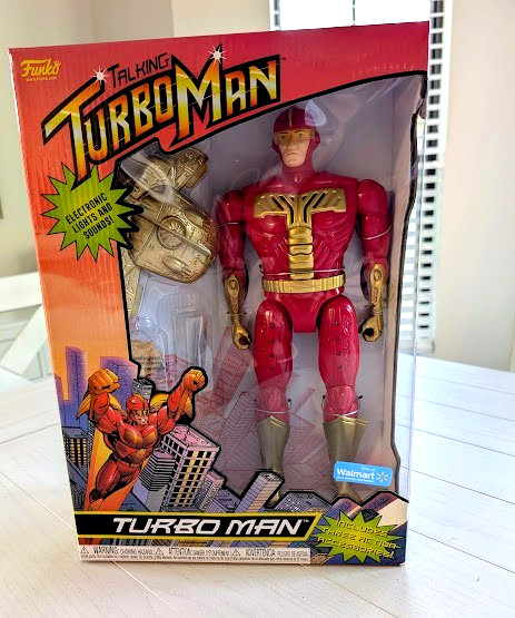 Funko Talking Turbo Man Deluxe 13.5&Prime; Figure Jingle All the Way Exclusive NIB