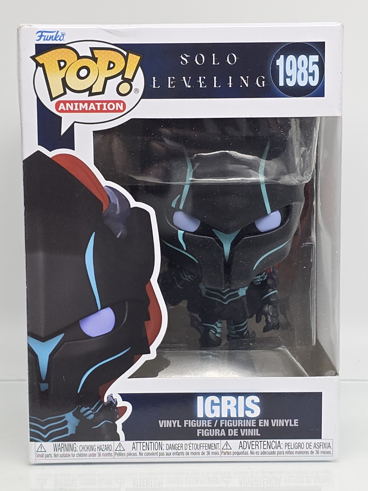 Funko Pop Solo Leveling Igris #1985 Animation Vinyl Damaged Box w/Protector