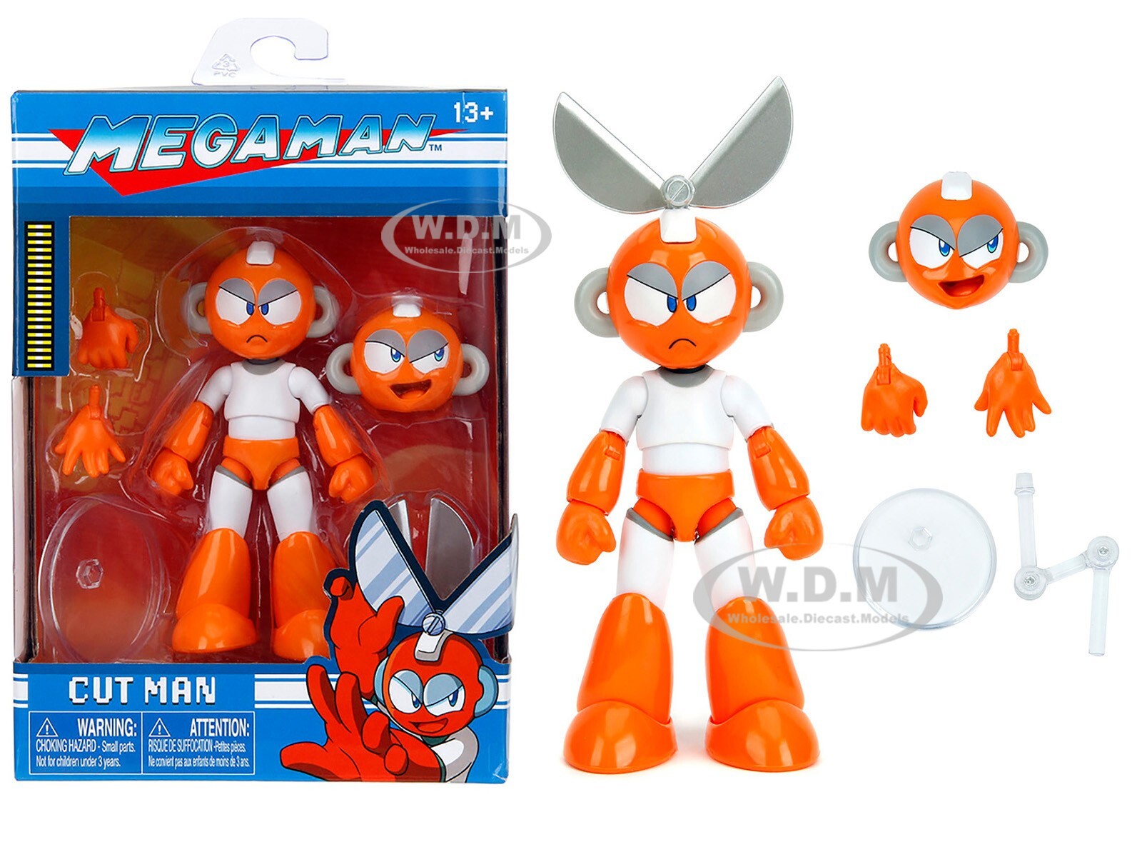 CUT MAN 4.5&Prime; MOVEABLE FIGURE W/ACCESSORIES & ALTERNATES « MEGA MAN » JADA 34509