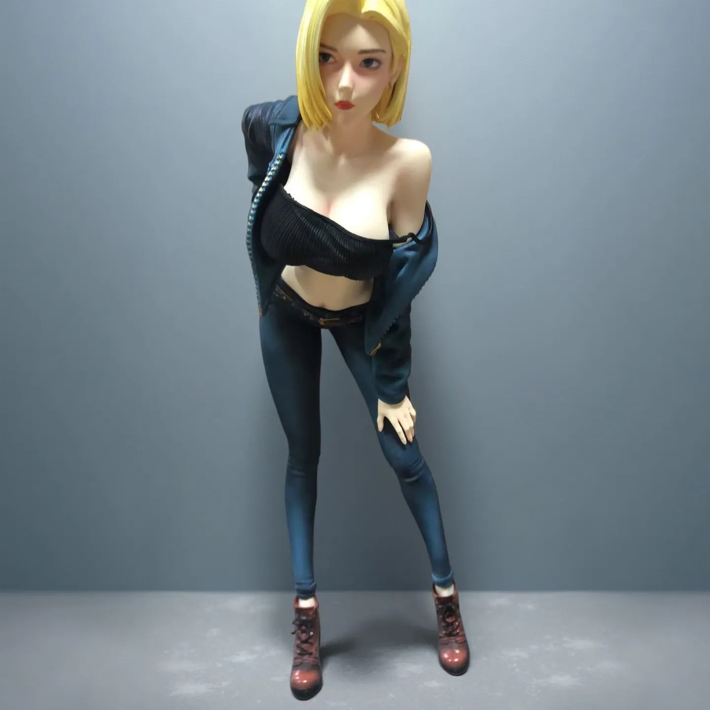NEW Anime Figure Inspired by Android 18 PVC Model Doll Statue 32cm Unbranded