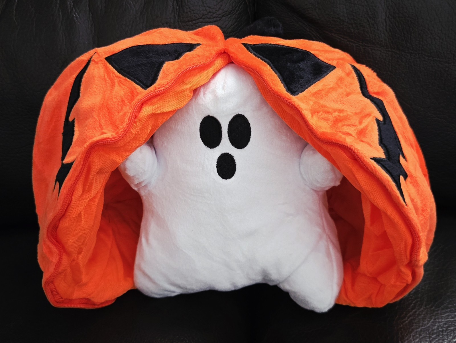 Cute Ghost Halloween Pumpkin Reversable Plush Toy For Children Or All Ages
