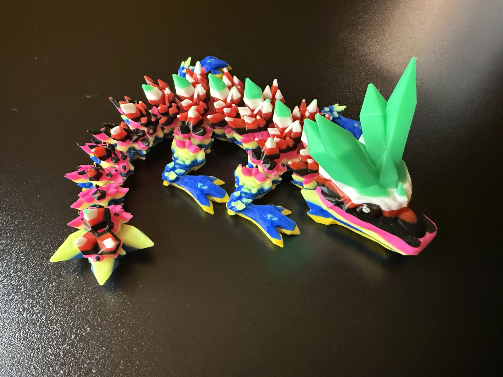 Articulated Crystal Dragon 9 inch Multicolor