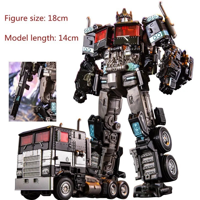Transformers Robot Car Action Figure YS04A Optimus Prime Toy LED Lights 18cm USA