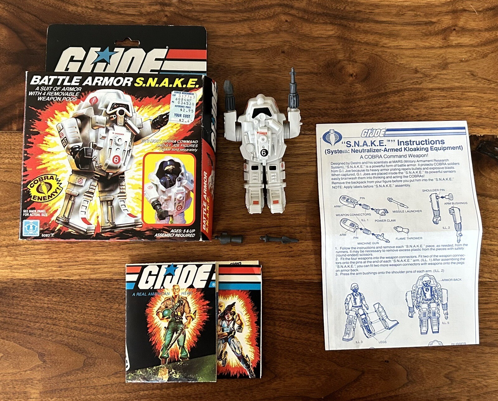 GI Joe ARAH Cobra Battle Armor S.N.A.K.E. Complete With Box Hasbro 1983