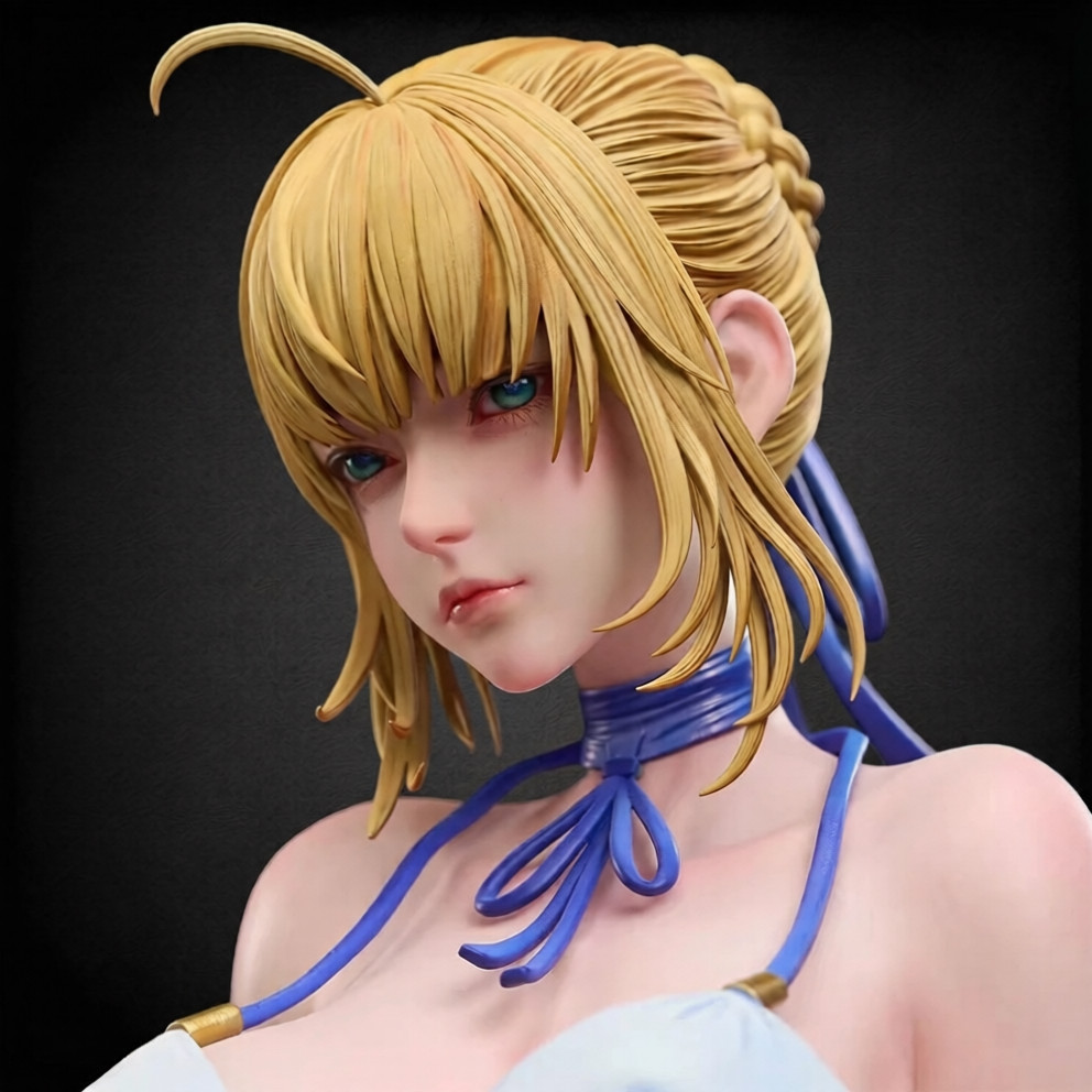 Anime Figure Inspired by Altria Pendragon Saber 1/4 PVC Model Statue Unbranded