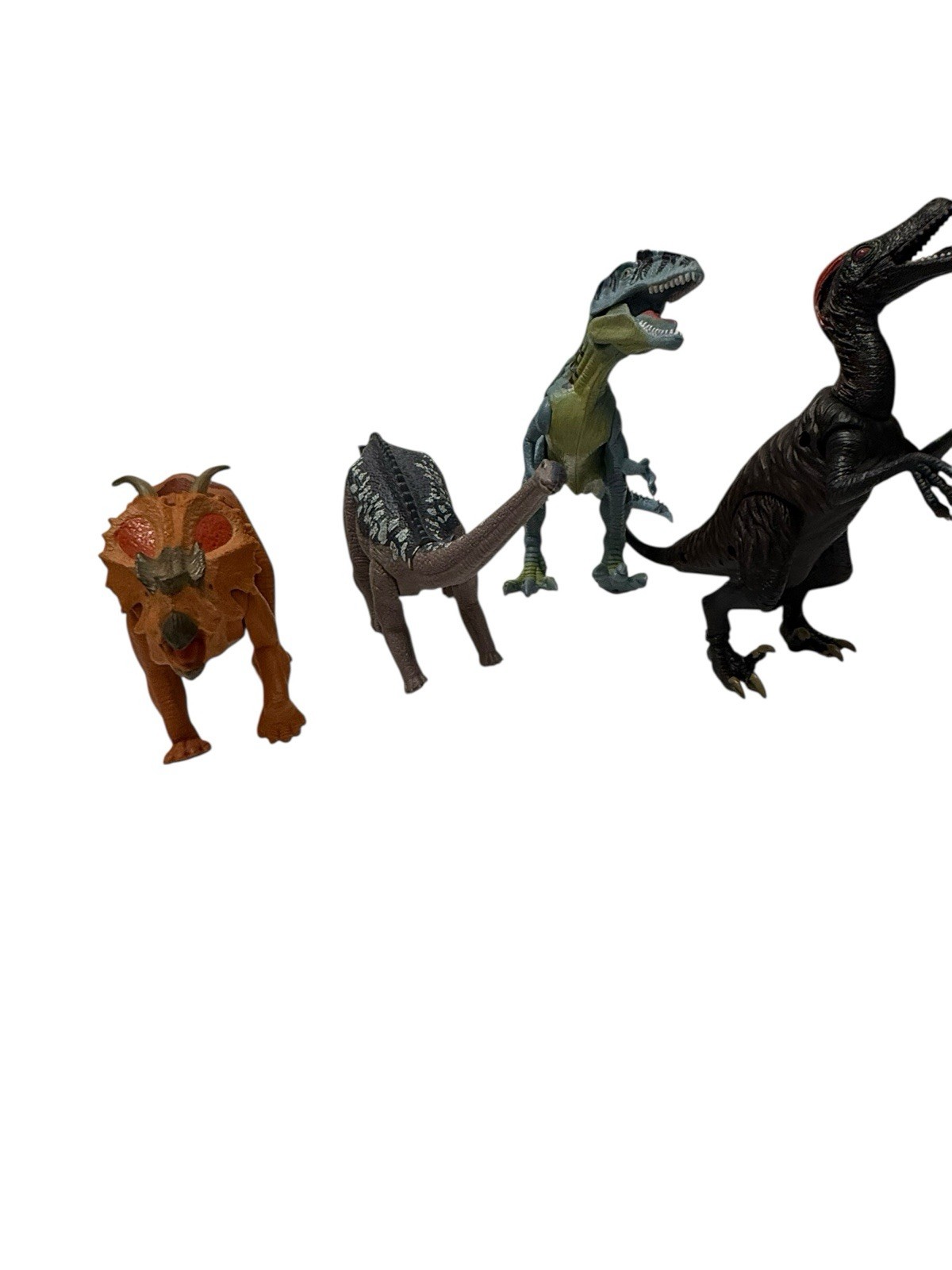 Kid Galaxy Lot Of 4 Dinosaurs Action Figures Posable Pretend Play ** READ