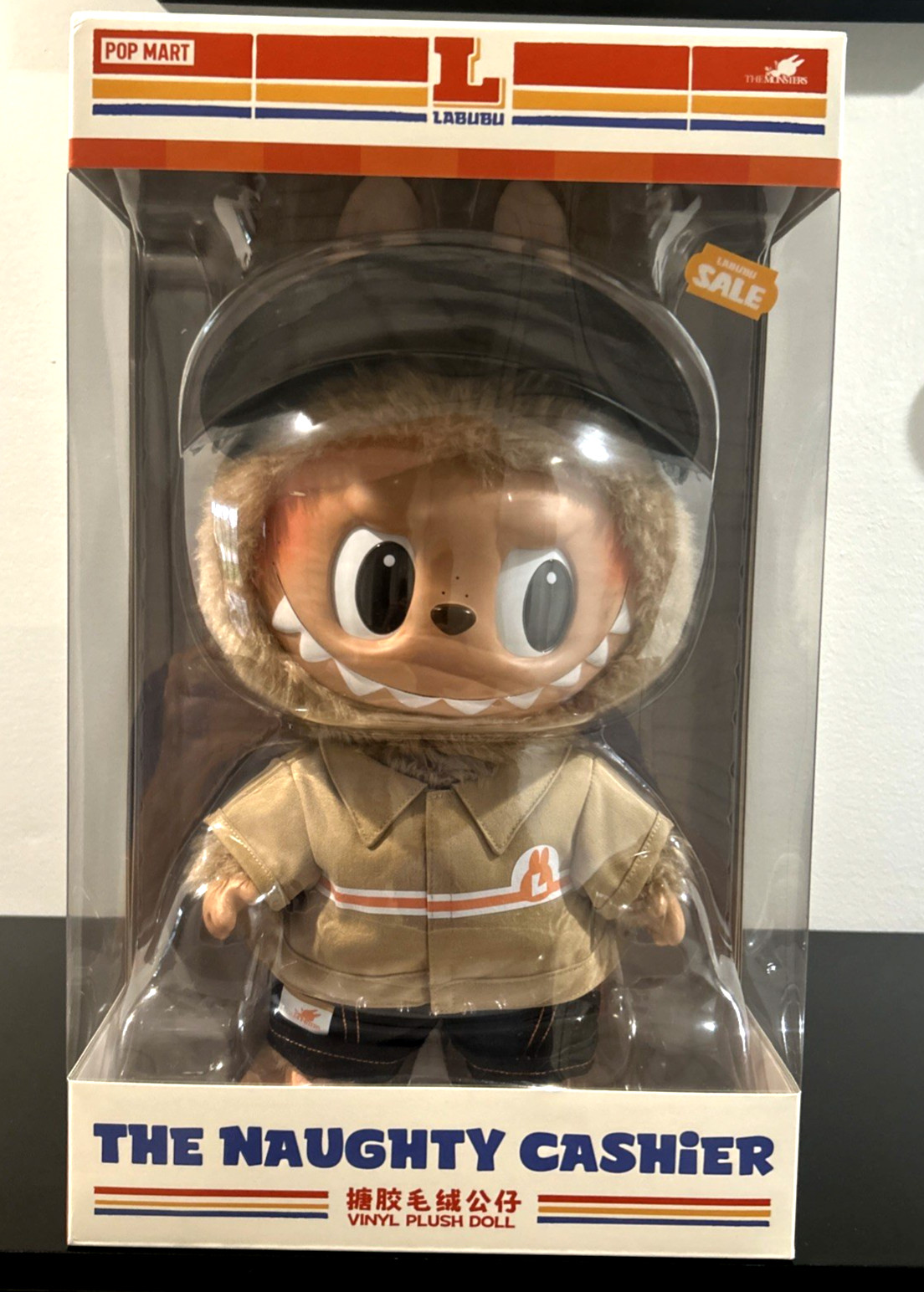POP MART LABUBU- Wacky Mart : The Naughty Cashier Large Plush Doll NIB!