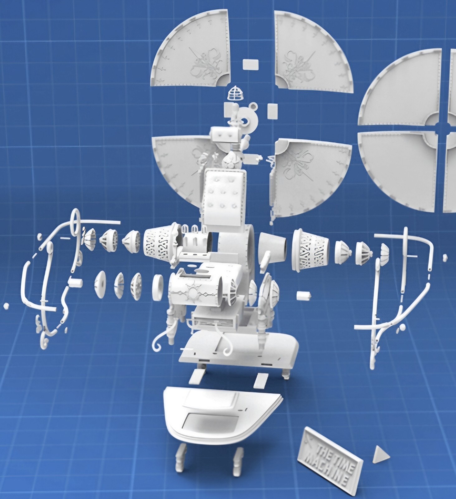 The Time Machine Classic Time Machine 1/8 Custom 3d Model Kit Over 11&Prime;