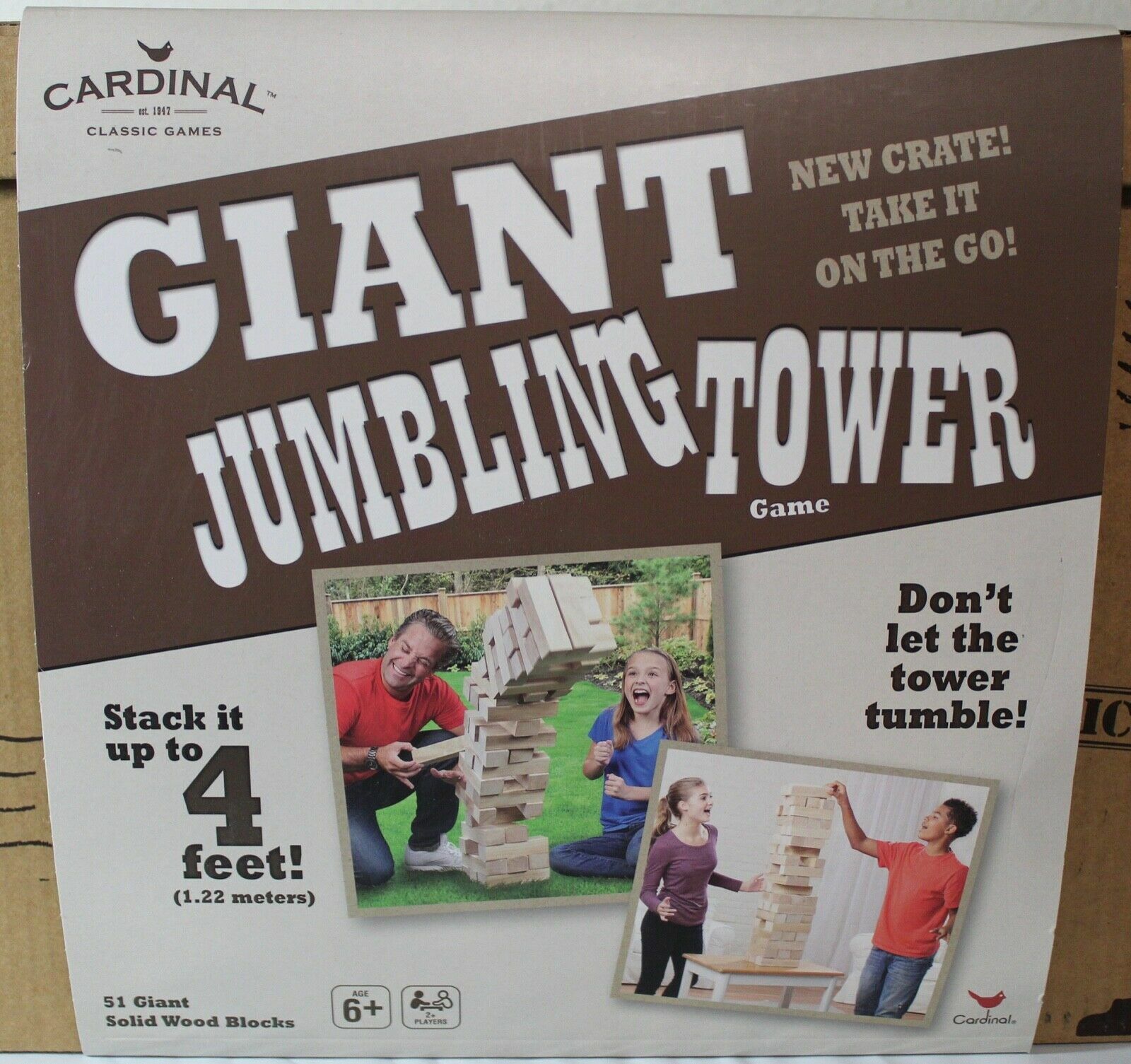 Cardinal Giant Sized Jumbling Tower Block Game – Stack up to 4 feet! Free Ship