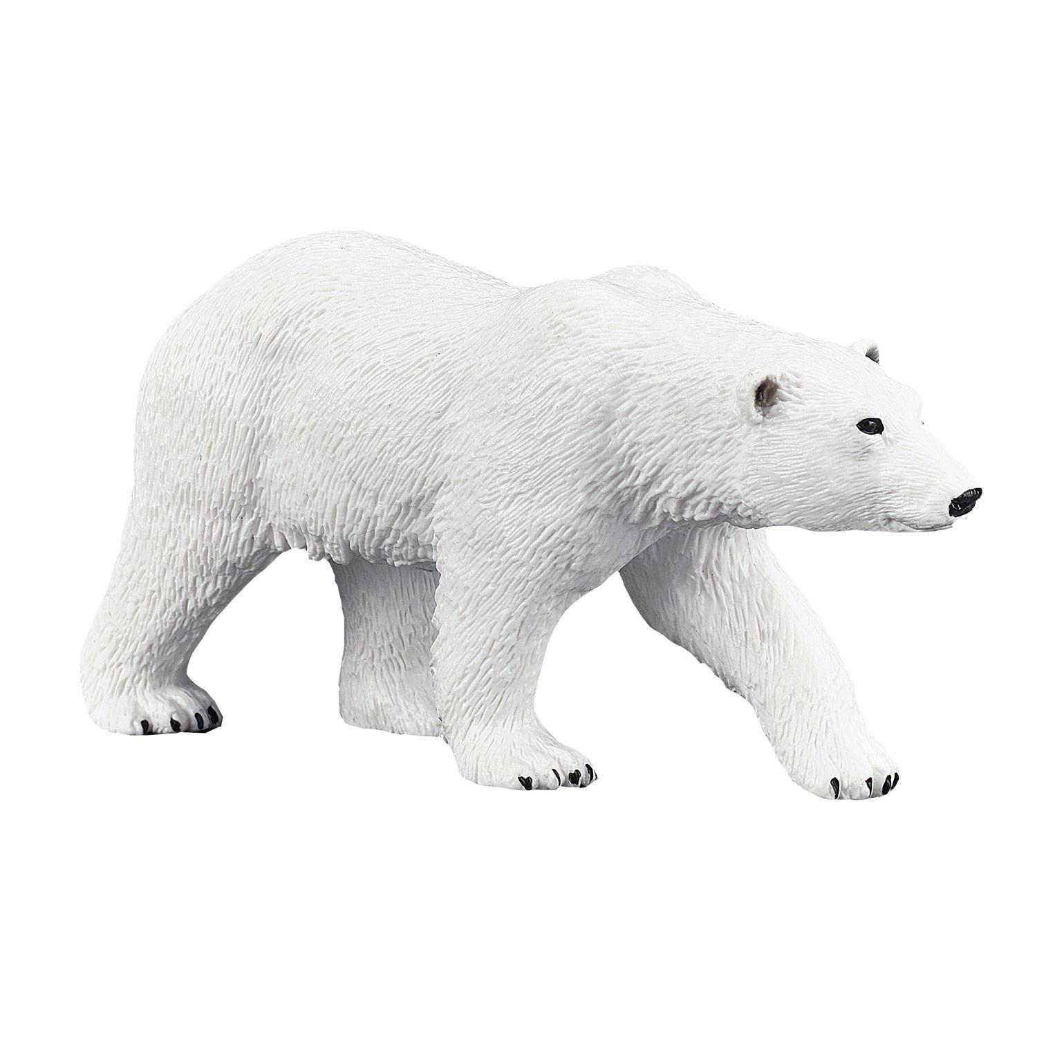 Polar Bear Wildlife Toy Figure 10.5 cm Length Approx Mojo Fun 387183