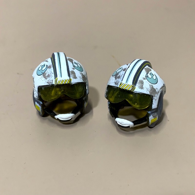 4pcs Helmets For 6 » Star Wars Rogue One Blue Leader Pilot Figures Accessory Toy