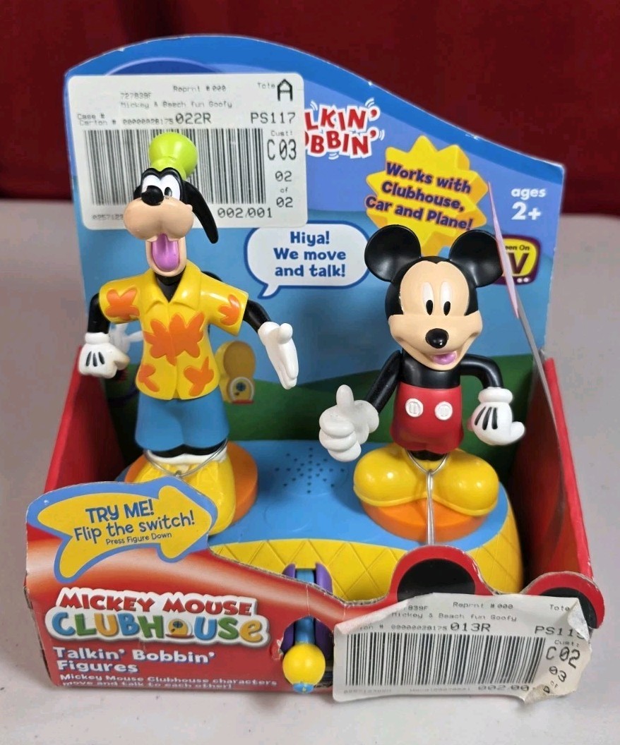 Disney Mickey Mouse Clubhouse Talkin Bobbin Figures set New In Box