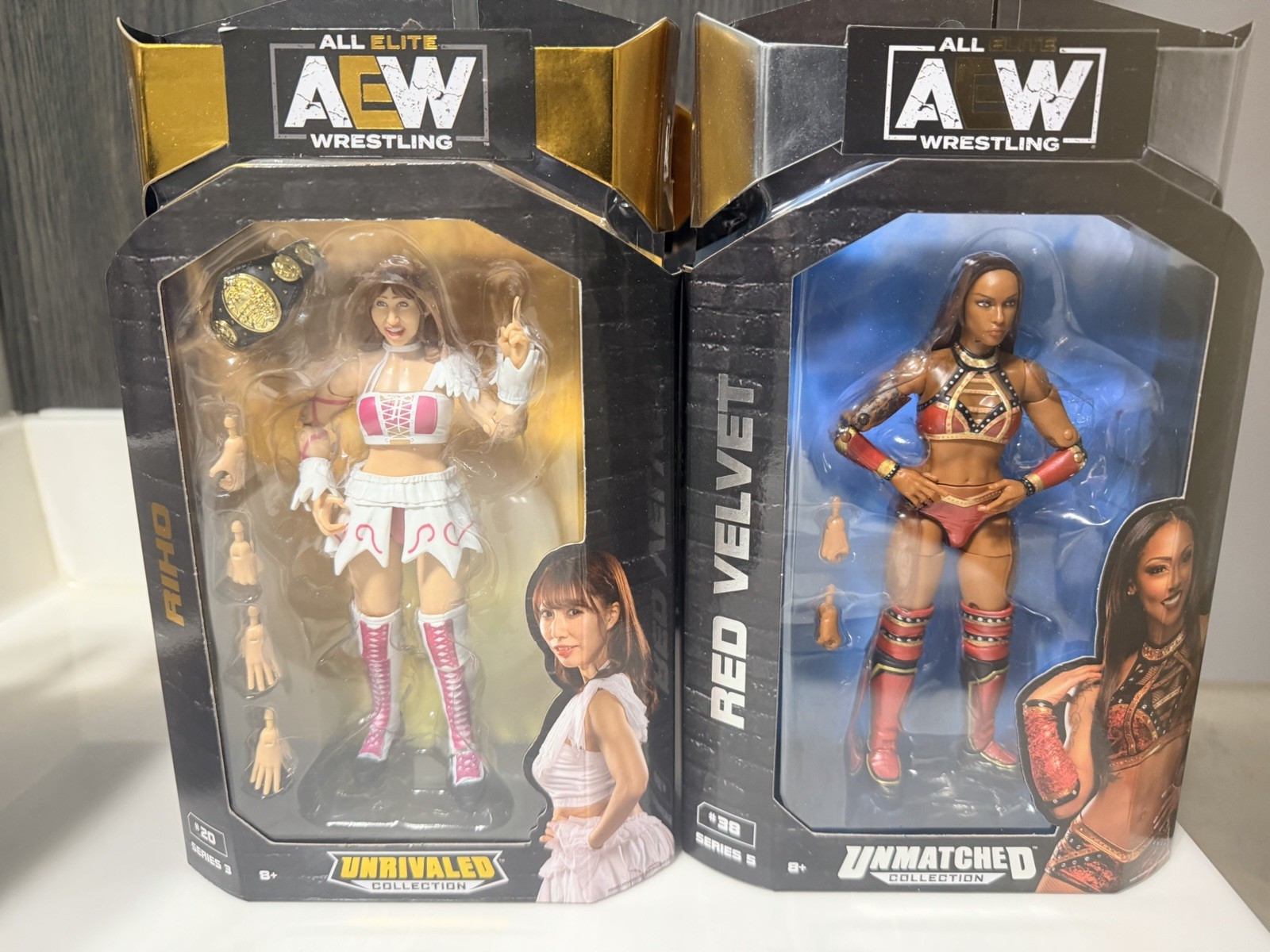 AEW Jazwares Lot (6) Dr Britt Baker 1/3000, Thunder Rosa Unmatched Unrivaled