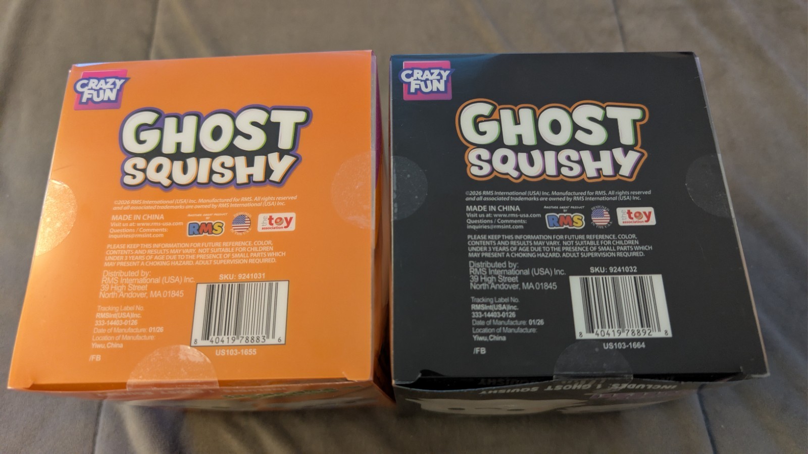 RMS Crazy Fun Ghost Squishy New In Box Set of 2 (Boy & Girl) Rare Viral Tik Tok