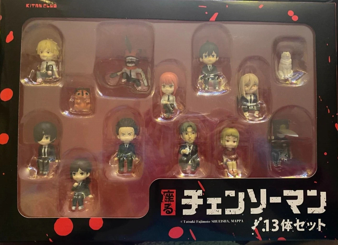 DENJI Chainsaw Man Devil Hunter Shirt Kitan Club Seated Shelf Mini Figure Loose