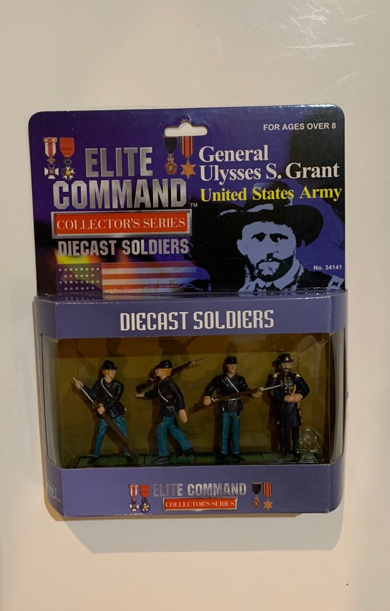 CIVIL WAR Elite Command Diecast General Grant & General Lee & Soldiers SEALED
