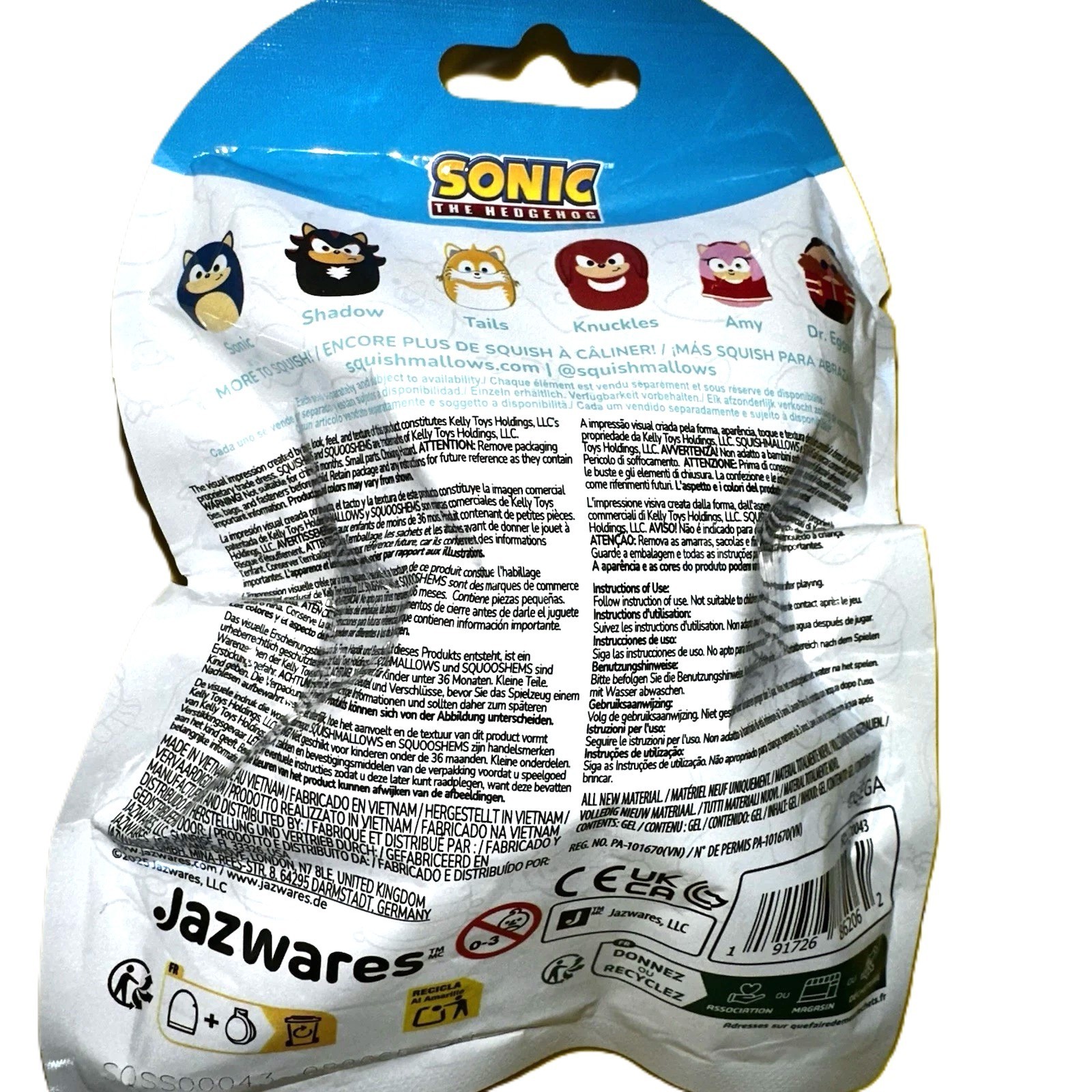 28 Squooshems Sonic the Hedgehog ENTIRE BOX, Sonic, Tails, Knuckles, Shadow New