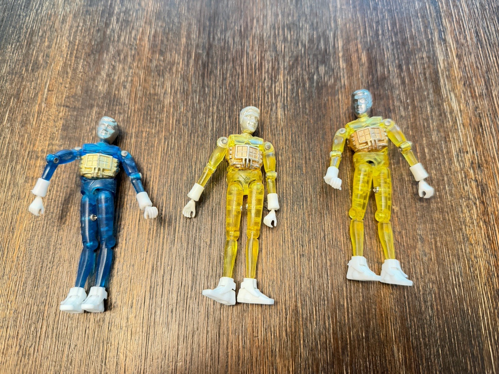 3 Mego Micronauts 1 Blue 2 Yellow Transparent Time Travelers 1976 Figure Lot