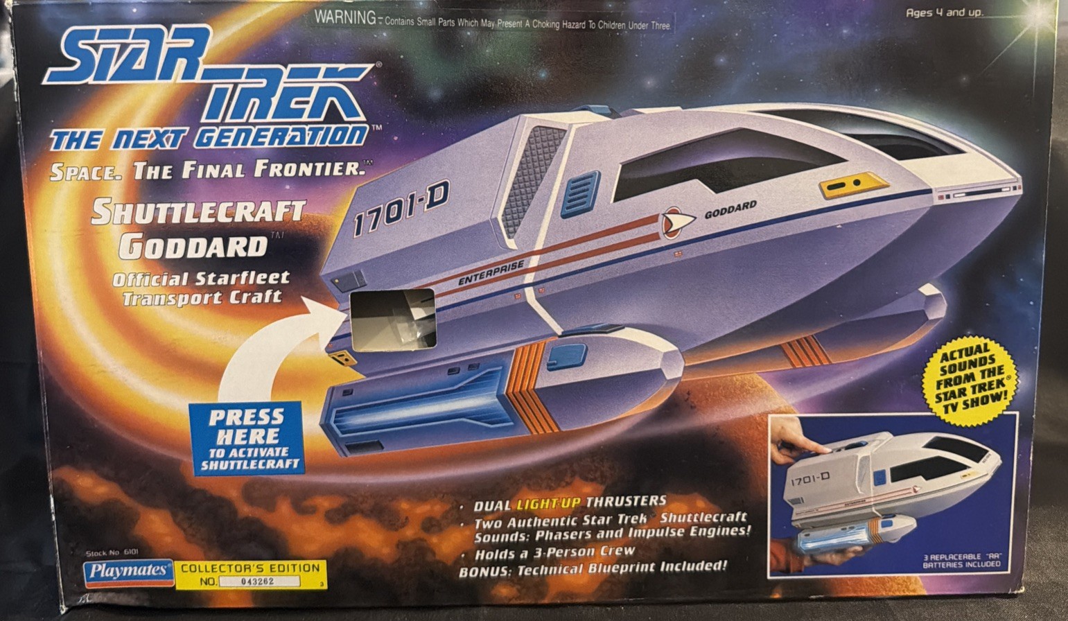 Star Trek The Next Generation Shuttlecraft Goddard 1992 Playmates