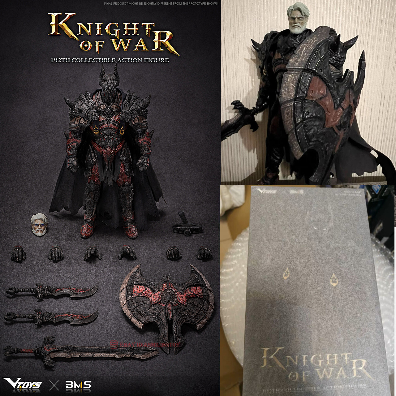 In Stock VTOYS X BMS 1/12 Knights Of War Action FigureCollectible Toys New