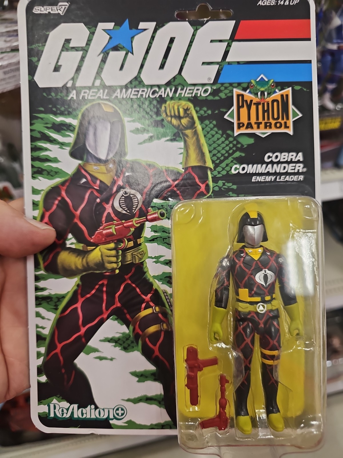 GI Joe Python Patrol Cobra Commander ReAction Super7 Target Exclusive New