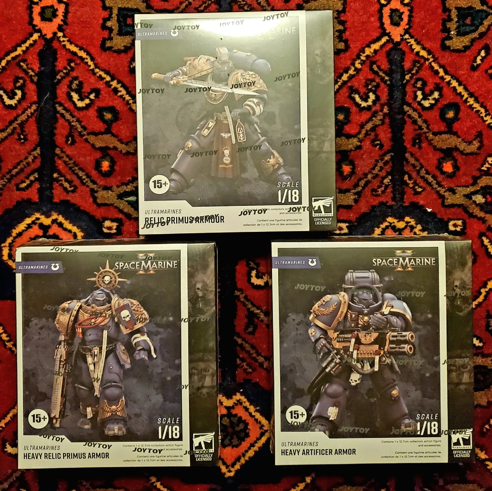 JoyToy Warhammer 40,000 40K Space Marine 2 – Set of 3x Heavy Relic Ultramarines