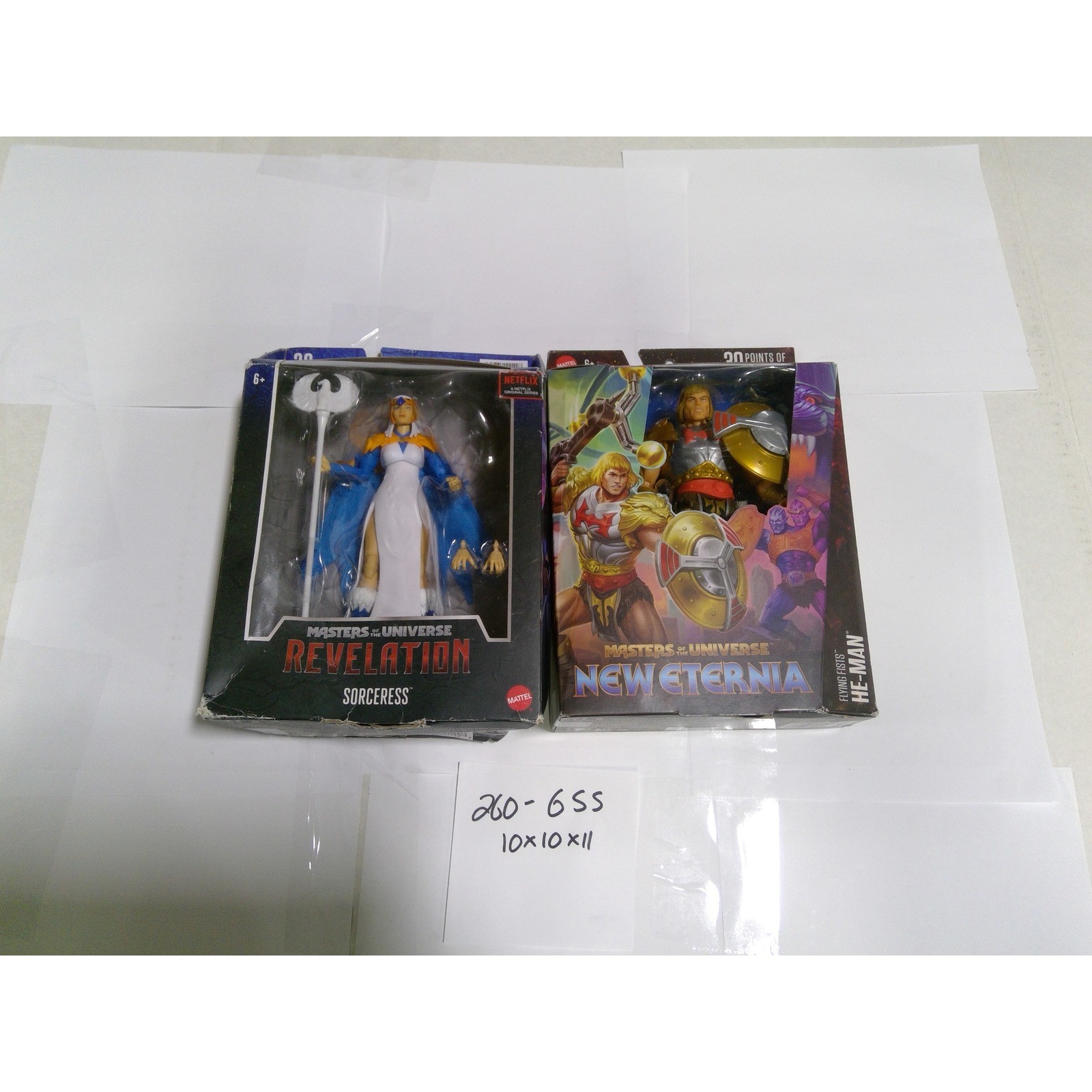 Masters of the Universe Sorceress & Flying Fists He-Man Kids 7in New Damaged