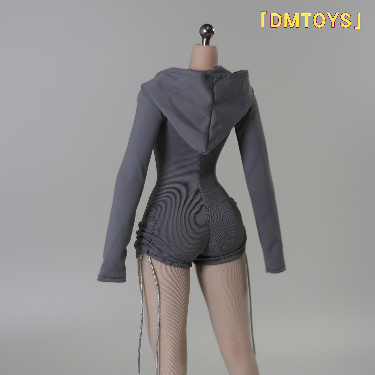 DMTOYS 1/6 Women&rsquo;s Gray Hooded Sports jumpsuit Fit 12 »Female Action Figure Toy