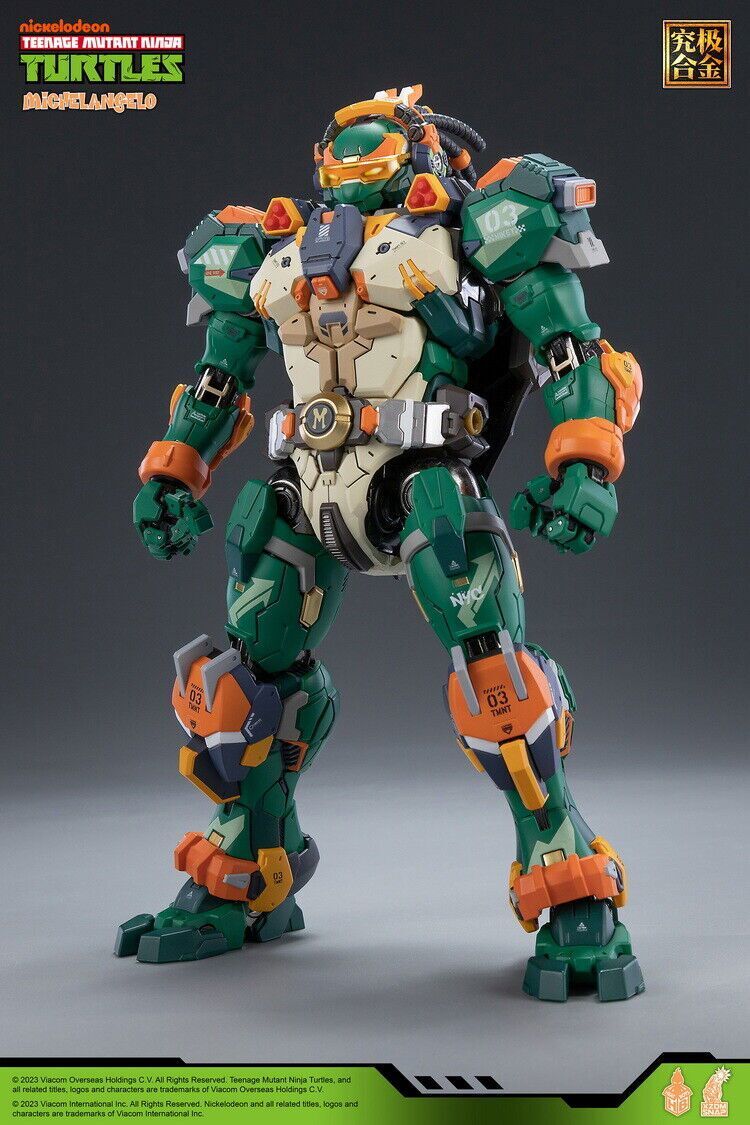 New In Stock HeatBoys HB0014 Robot Mecha Michelangelo Metal Build Action Figure
